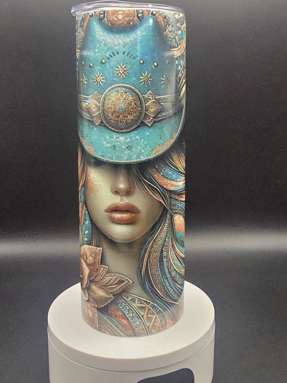Turquoise & Copper Cowgirl Tumbler 20oz